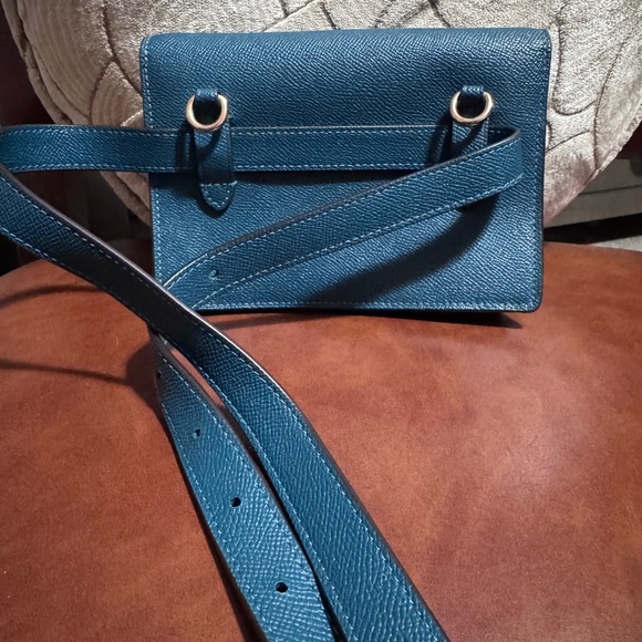 Coach Elegant Teal Crossbody Bag and has belt - Picture 2 of 5